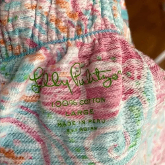 Lily Pulitzer Off the shoulder top Sz Lg - Picture 3 of 6